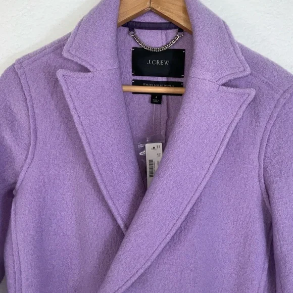 J. Crew Elegant Purple Wool Coat - Picture 4 of 10